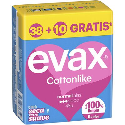 Evax Assorbenti normali Cottonlike ali 48 u Evax Assorbenti normali Cottonlike ali 48 u