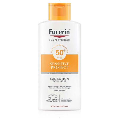 Eucerin Protezione Solare Sensitive Protect SPF50+ Lozione Leggera Eucerin Protezione Solare Sensitive Protect SPF50+ Lozione Leggera