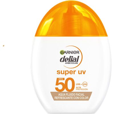 Garnier Delial Super Uv fluido viso rinfrescante all’acqua con colore SPF50 Garnier Delial Super Uv fluido viso rinfrescante all’acqua con colore SPF50