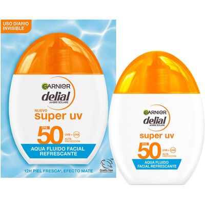 Garnier Delial Super Uv fluido viso rinfrescante SPF50 40 ml Garnier Delial Super Uv fluido viso rinfrescante SPF50 40 ml