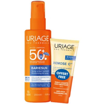 Uriage Spray solare per bambini BariÉsun SPF50+, confezione da 2 pezzi. Uriage Spray solare per bambini BariÉsun SPF50+, confezione da 2 pezzi.