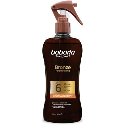 Babaria Sun Lovers Bronze spray aceite protector solar SPF6 300 ml Babaria Sun Lovers Bronze spray aceite protector solar SPF6 300 ml
