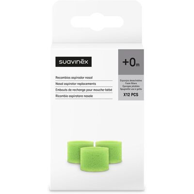 Suavinex Spugne monouso ricambio Aspiratore Nasale 12 u Suavinex Spugne monouso ricambio Aspiratore Nasale 12 u