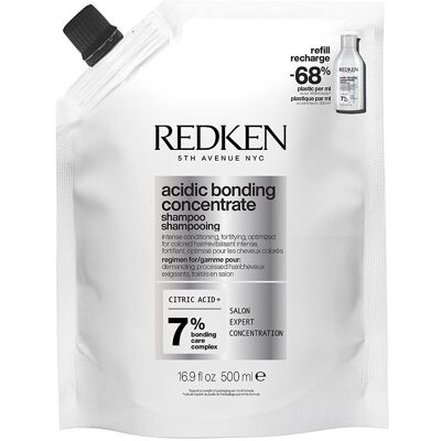 Redken Acidic Bonding Concentrate Champú profesional sin sulfatos para cabello dañado recarga 500 ml Redken Acidic Bonding Concentrate Champú profesional sin sulfatos para cabello dañado recarga 500 ml
