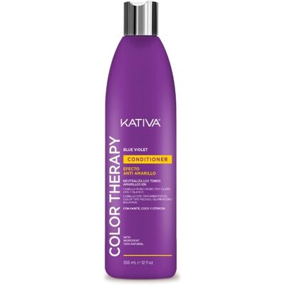 Kativa Color Therapy Blue Violet Anti Efecto Amarillo acondicionador 355 ml Kativa Color Therapy Blue Violet Anti Efecto Amarillo acondicionador 355 ml
