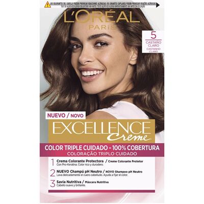 L'Oréal París Excellence Crema tinta #5-castagna chiaro L'Oréal París Excellence Crema tinta #5-castagna chiaro