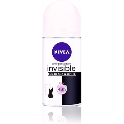 Nivea Black & White Invisible deodorante roll-on 50 ml Nivea Black & White Invisible deodorante roll-on 50 ml
