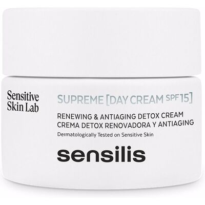 Crema Giorno Supreme Sensilis SPF15 - Anti-invecchiamento, Detox, Idratante Crema Giorno Supreme Sensilis SPF15 - Anti-invecchiamento, Detox, Idratante