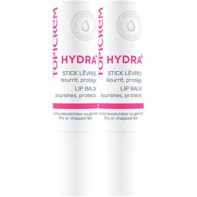 Topicrem Balsamo labbra ultra idratante HYDRA+ confezione da 2 x 4 gr Topicrem Balsamo labbra ultra idratante HYDRA+ confezione da 2 x 4 gr