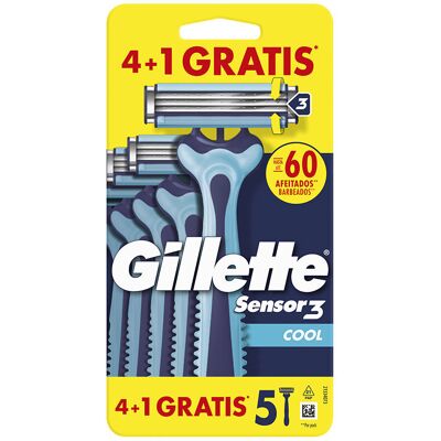 Gillette SENSOR3 Cool cuchilla afeitar desechables 4 u Gillette SENSOR3 Cool cuchilla afeitar desechables 4 u