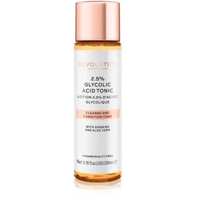 Revolution Skincare Glycolic Acid Tonic 2,5% cleanse and condition skin tone 200 ml Revolution Skincare Glycolic Acid Tonic 2,5% cleanse and condition skin tone 200 ml