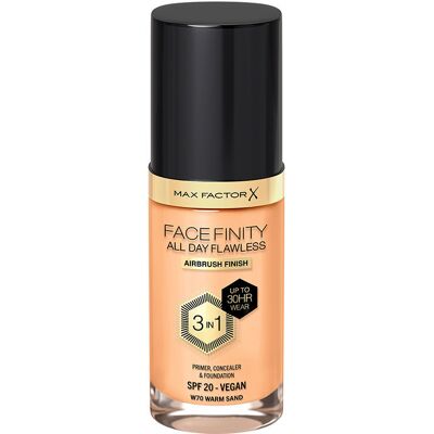 Max Factor Facefinity 3IN1 primer, correttore e fondotinta #70-sabbia calda Max Factor Facefinity 3IN1 primer, correttore e fondotinta #70-sabbia calda