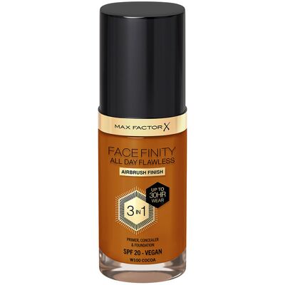 Max Factor Facefinity All Day Flawless 3 In 1 fondotinta #100-cacao Max Factor Facefinity All Day Flawless 3 In 1 fondotinta #100-cacao