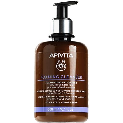 Apivita Crema detergente schiumogena per viso e occhi con oliva e lavanda 300 ml Apivita Crema detergente schiumogena per viso e occhi con oliva e lavanda 300 ml