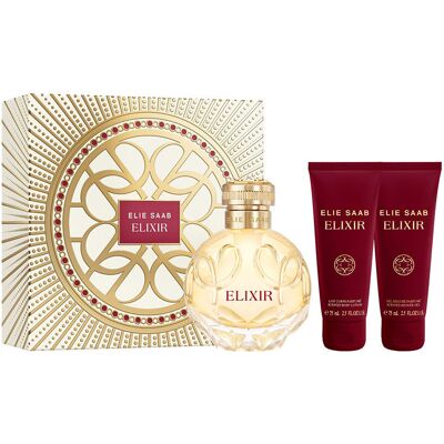 Set Regalo Elie Saab Elixir Eau de Parfum 100 ml - Fragranza floreale ambrée Set Regalo Elie Saab Elixir Eau de Parfum 100 ml - Fragranza floreale ambrée