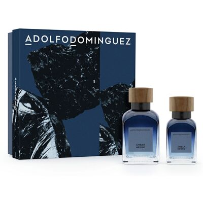 Adolfo Dominguez Set Di 2 Pezzi In Ambra Nera Adolfo Dominguez Set Di 2 Pezzi In Ambra Nera