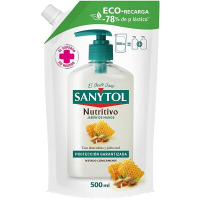 Sanytol Ricarica di sapone mani antibatterico nutriente Eco Pack 500 ml Sanytol Ricarica di sapone mani antibatterico nutriente Eco Pack 500 ml