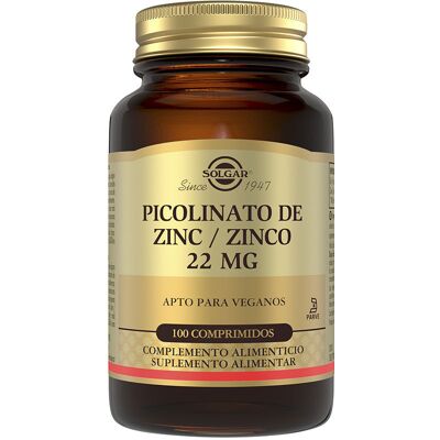 Solgar Picolinato Zinc 22mg. comprimidos 100 u Solgar Picolinato Zinc 22mg. comprimidos 100 u