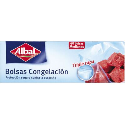 Albal Sacchetti Congelatore Medio triplo strato 40 pz Albal Sacchetti Congelatore Medio triplo strato 40 pz