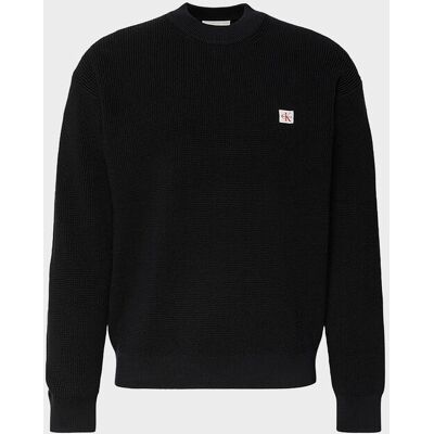 CALVIN KLEIN JEANS MAGLIONE TRAMA NIDO D'APE XL CALVIN KLEIN JEANS MAGLIONE TRAMA NIDO D'APE XL
