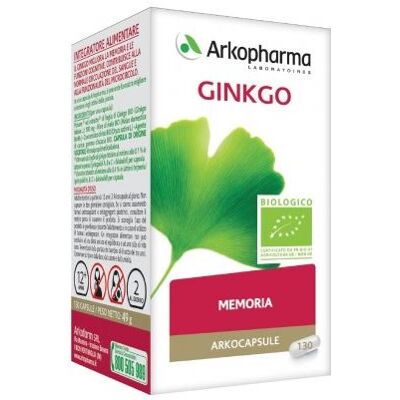 Arkopharma Ginkgo Bio 130 Capsule - Supporto alla Memoria Arkopharma Ginkgo Bio 130 Capsule - Supporto alla Memoria