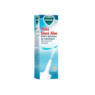 Vicks Sinex Aloe 0,05% Spray Nasale - Decongestionante per Raffreddore Vicks Sinex Aloe 0,05% Spray Nasale - Decongestionante per Raffreddore