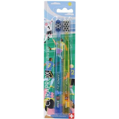 Curaprox Spazzolino Ultra-Morbido CS 5460 Football Edition 2 Pezzi 1 pz da denti Curaprox Spazzolino Ultra-Morbido CS 5460 Football Edition 2 Pezzi 1 pz da denti