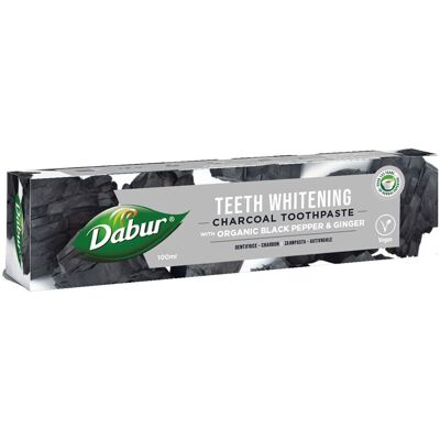 Dabur Dentifricio sbiancante con carbone e zenzero - Pasta Dabur Dentifricio sbiancante con carbone e zenzero - Pasta