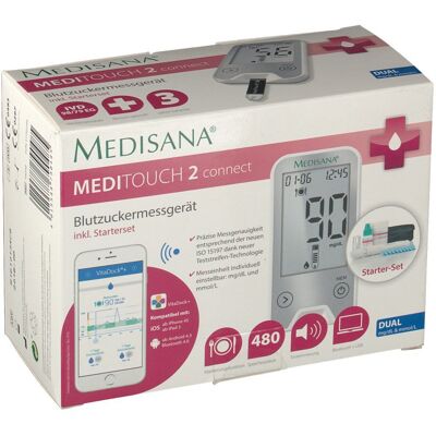 Medisana MediTouch 2 Misuratore di glicemia doppio mmol/L e mg/dL 1 pz Apparecchi Medisana MediTouch 2 Misuratore di glicemia doppio mmol/L e mg/dL 1 pz Apparecchi