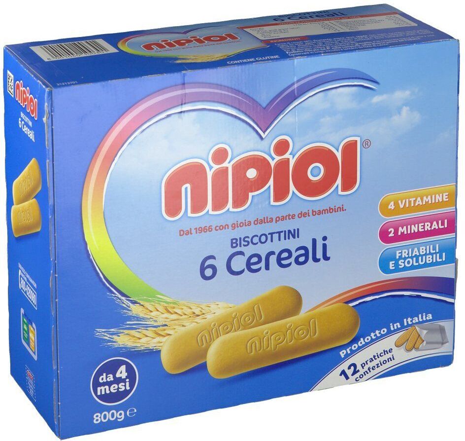 Nipiol - Biscotto 6 Cereali 800g Nipiol 1 Nipiol - Biscotto 6 Cereali 800g Nipiol