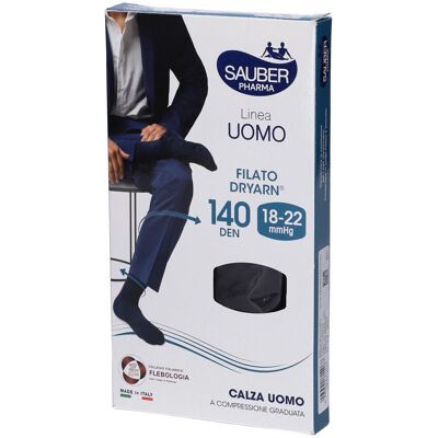 Sauber Pharma Uomo Calza Dryarn 140 Denari Colore Nero Taglia S/M 1 pz Calzini Sauber Pharma Uomo Calza Dryarn 140 Denari Colore Nero Taglia S/M 1 pz Calzini