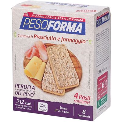 Nutrition & Sante' Italia Spa Pesoforma Panino Prosciutto e Formaggio - 8 pezzi Nutrition & Sante' Italia Spa Pesoforma Panino Prosciutto e Formaggio - 8 pezzi