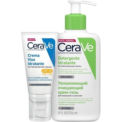 cm_main_brand_741 CeraVe Kit Pelle Secca Detergente Idratante + Crema SPF30 1 pz Set cm_main_brand_741 CeraVe Kit Pelle Secca Detergente Idratante + Crema SPF30 1 pz Set