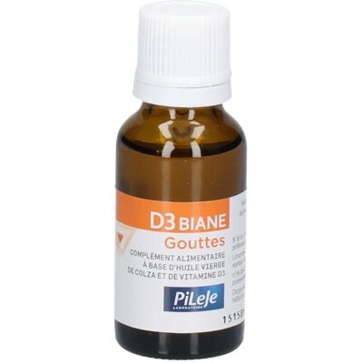 PILEJE D3 Biane Gocce 15ml - Integratore di Vitamina D PILEJE D3 Biane Gocce 15ml - Integratore di Vitamina D