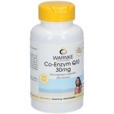 WARNKE Vitalstoffe - Coenzima Q10 30 mg 250 pz Compresse WARNKE Vitalstoffe - Coenzima Q10 30 mg 250 pz Compresse