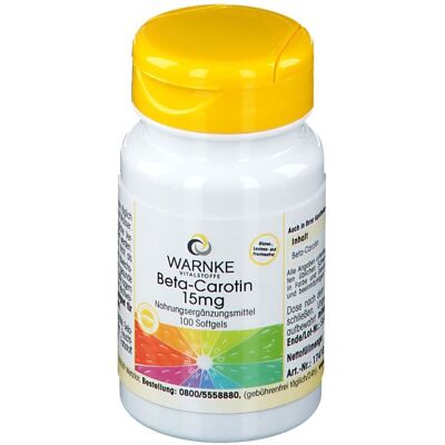 Warnke Vitalstoffe GmbH - Beta Carotin Kapseln 15 mg 100 St Warnke Vitalstoffe GmbH - Beta Carotin Kapseln 15 mg 100 St