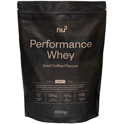 nu3 Performance Whey Caffè freddo - Polvere di proteine del siero nu3 Performance Whey Caffè freddo - Polvere di proteine del siero