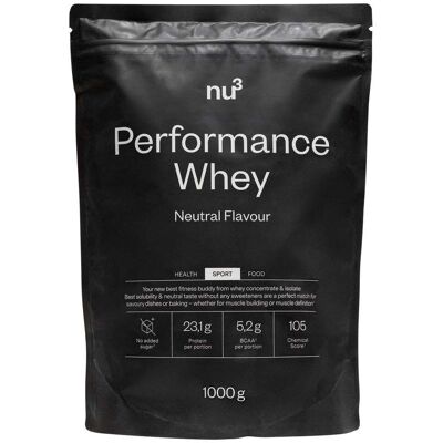 nu3 Performance Whey - Polvere proteica di alta qualità con BCAA nu3 Performance Whey - Polvere proteica di alta qualità con BCAA