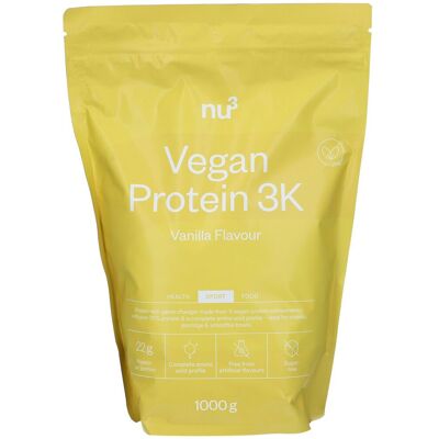 nu3 Proteine Vegane 3K - Vaniglia - Polvere 1000 g nu3 Proteine Vegane 3K - Vaniglia - Polvere 1000 g