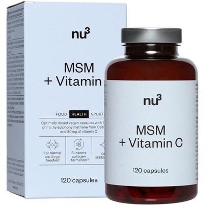 Nu3 MSM + Vitamina C Capsule Vegane - Supplementi Nu3 MSM + Vitamina C Capsule Vegane - Supplementi