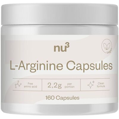 Nu3 L-Arginina in capsule - Integratore alimentare - 160 pz Nu3 L-Arginina in capsule - Integratore alimentare - 160 pz