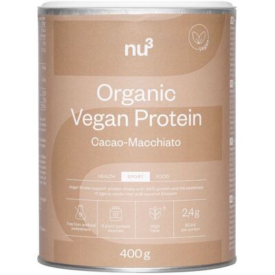 nu3 Frullato proteico vegano bio cacao-macchiato 400 g nu3 Frullato proteico vegano bio cacao-macchiato 400 g