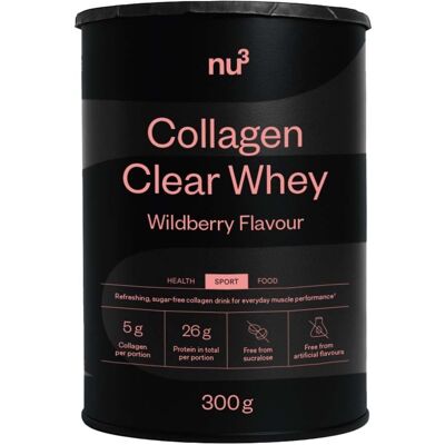 nu3 Collagen Clear Whey Gusto Frutti di Bosco 300 g Polvere nu3 Collagen Clear Whey Gusto Frutti di Bosco 300 g Polvere