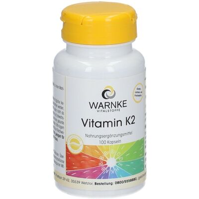 WARNKE Vitalstoffe - Vitamina K2 100 µg pz Capsule WARNKE Vitalstoffe - Vitamina K2 100 µg pz Capsule