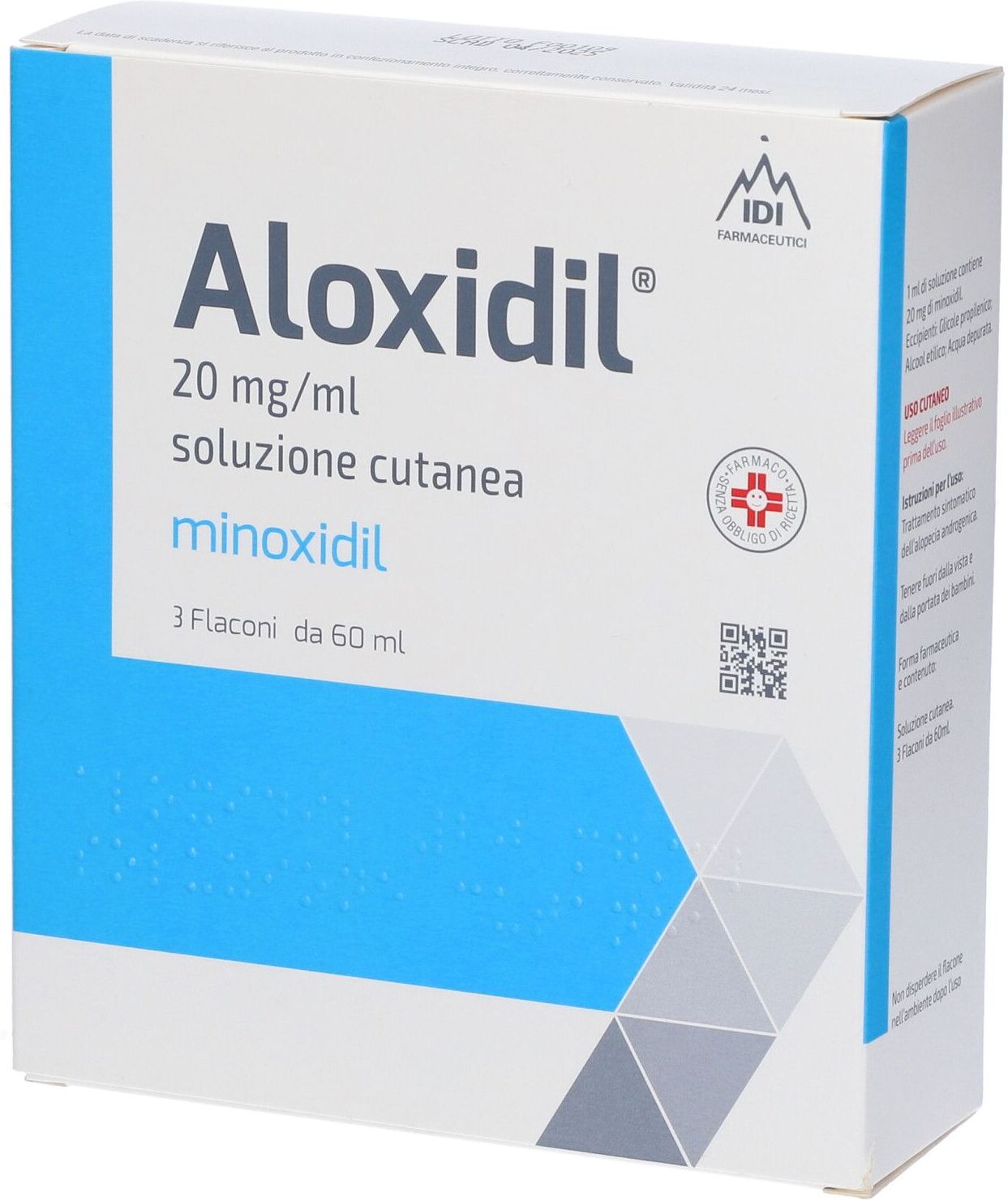 Aloxidil ® 20 mg Soluzione Cutanea 3x60 ml