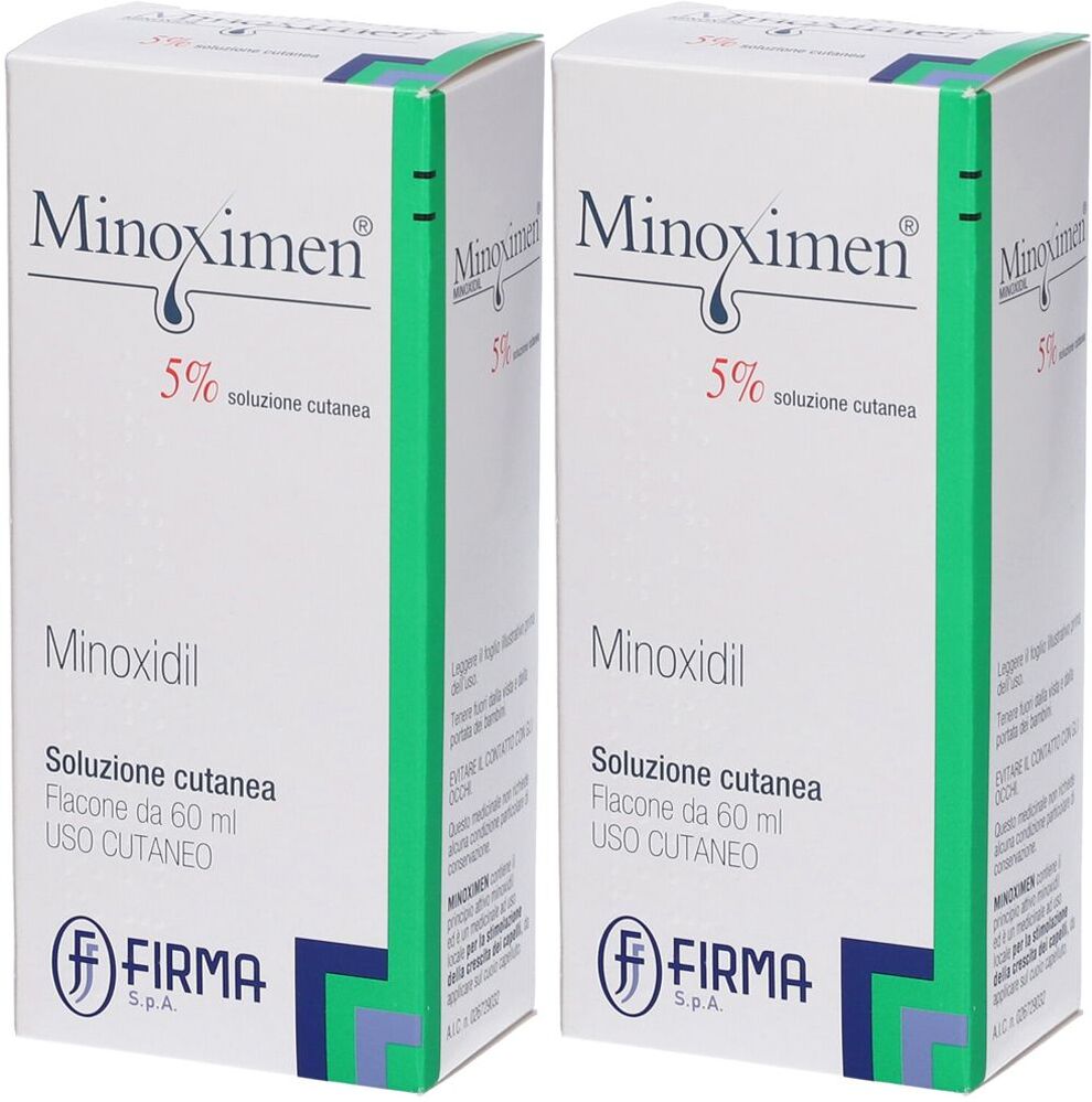 A.menarini IND.FARM.RIUN.Srl Minoximen® soluzione cutanea 5% Set da 2 2x60 ml Soluzione 1 A.menarini IND.FARM.RIUN.Srl Minoximen® soluzione cutanea 5% Set da 2 2x60 ml Soluzione
