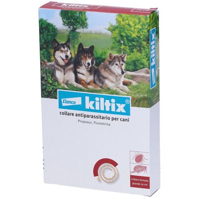 Kiltix collare antiparassitario 45 g (70 cm) per cani taglia grande (peso superiore a 20 Kg) 1 pz Collare Kiltix collare antiparassitario 45 g (70 cm) per cani taglia grande (peso superiore a 20 Kg) 1 pz Collare