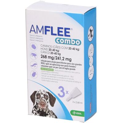 Amflee Combo 20-40kg - Trattamento pulci e zecche Amflee Combo 20-40kg - Trattamento pulci e zecche