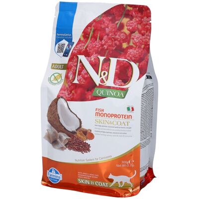 Farmina N&D Quinoa Feline Skin&Coat Herring Coconut And Turmeric Adult 300 g Mangime Farmina N&D Quinoa Feline Skin&Coat Herring Coconut And Turmeric Adult 300 g Mangime