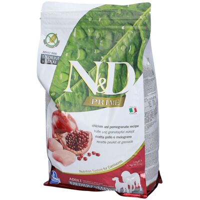 Farmina N&D Prime per Cani Adulti Taglia Media e Maxi con Pollo Melograno 2500 g Mangime Farmina N&D Prime per Cani Adulti Taglia Media e Maxi con Pollo Melograno 2500 g Mangime